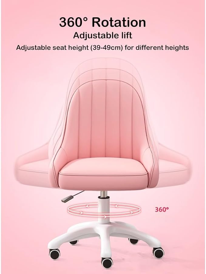 KITCISSL Desk Chair Computer Chair Video Game Chairs for Bedroom Gaming Chair Lift Makeup Chair Accent Chairs Girls Dormitory Swivel Office Chair for Living Room Home Office(Gray A)
