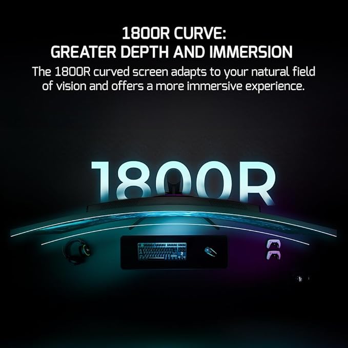 GAMEPOWER DQ49 inch Curved Ultrawide Gaming Monitor 1Ms 120Hz Refresh Rate 32:9 DQHD 5120 x 1440P R1800 99% sRGB HDR400 DisplayPort Type-C FreeSync Gsync Height - Tilt Adjustable