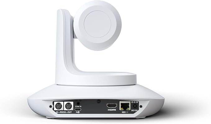 Telycam Vision+ SE 4K60 PTZ Camera – 12× Optical Zoom Auto-Tracking NDI®|HX3 / HDMI/USB Type-C Freed PoE+ – Ideal for Live Streaming &amp Conferencing (White)