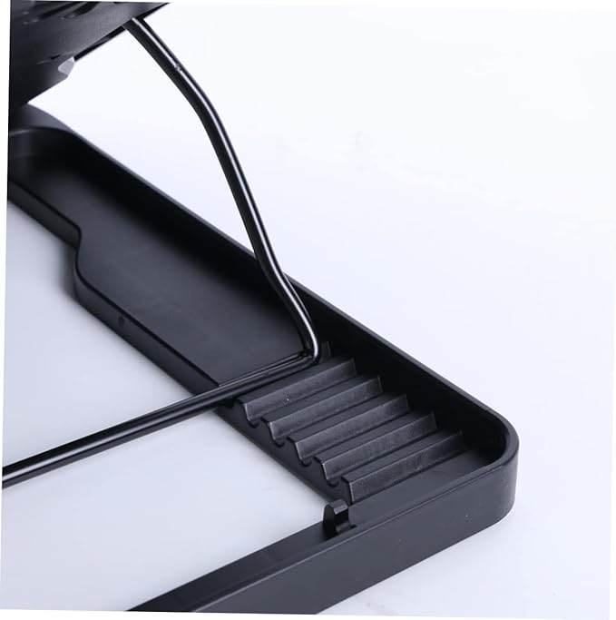 USB Laptop Cooling Pad Fans Multi-Angle Adjustable Stand -Skid Base Design for Optimal Heat Dissipation Quiet Compatible Laptops Black