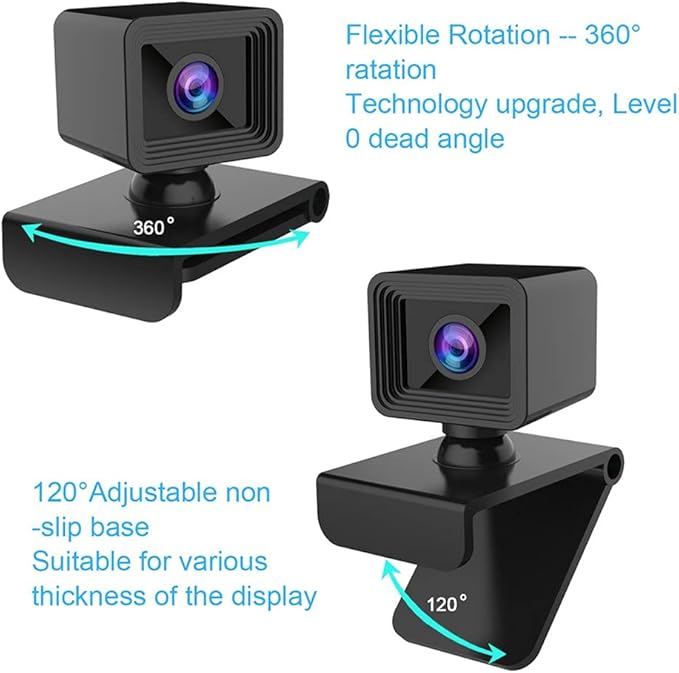 Webcam 1080P Mini Computer PC WebCamera Plugs Rotatable Cameras Live Broadcast Video Web Cam Streaming Learning