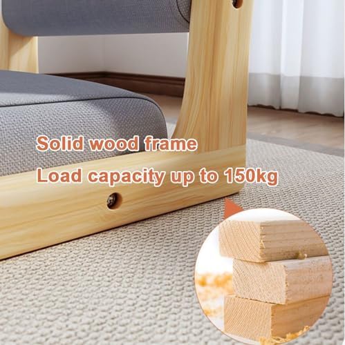 BTZHY Floor Chair Tatami Chair Japanese Style Upholstered Floor Chair Lazy Sofa Accent Meditation Floor Seat for Bay Window Living Room Bedroom