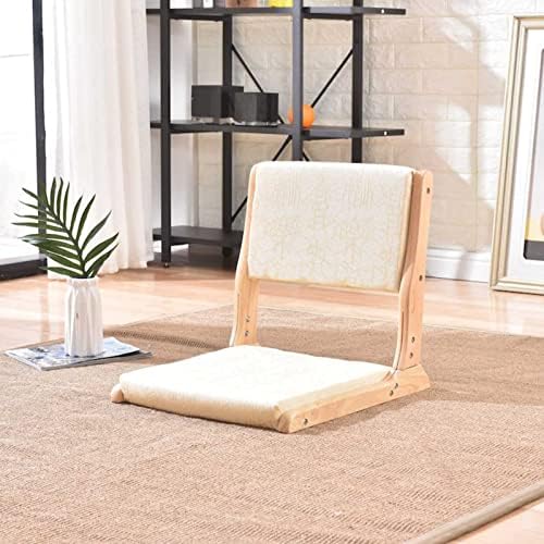 BTZHY Floor Chair Japanese Floor Chair Portable Folding Meditation Floor Chair Legless Lazy Chair Made of Solid Wood with Tatami Floor Chair with Backrest for Meditation