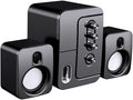 NUOBESTY USB Computer Speakers for Laptop and Desktop Black Portable 3D Surround Sound Loudspeaker with Deep Bass Versatile Home and Office Audio System
