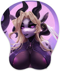 3D Mouse Pad Oppai Mousepad with Soft Gel Wrist Rest Anime Manga Gaming Boob pad Anti-Slip Mouse Mat (Areol)