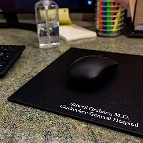 Gallery Leather Smooth Leather Mouse Pad - Landscape Layout Non-Slip &amp Waterproof Great for Work Desk &amp Home Handcrafted - Acadia Tan - 10 x 8