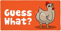 Guess What Chicken Butt Funny Large Gaming Mouse Pad Desk Mat with Stitched Edges Non-Slip Base for Gamer Home and Office