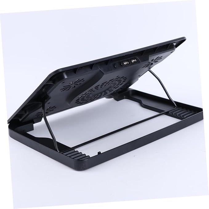 Artibetter Ultra-Quiet 5-Fan Laptop Cooling Pad Stand Skid-Resistant Design Multi-Angle Adjustable Bracket