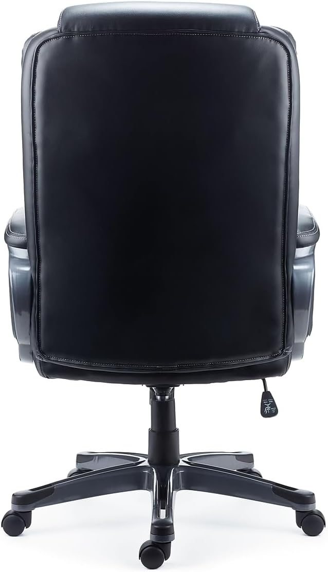Staples Mcallum Ergonomic Manager &amp Executive Office Chair Task Desk Swivel Chair with Wheels Adjustable Height Bonded Leather Black