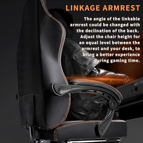 Gaming Chair 400lb Weight Capacity Ergonomic Video Game Chair with Footrest Racing Style Computer Chair with Headrest and Lumbar Support
