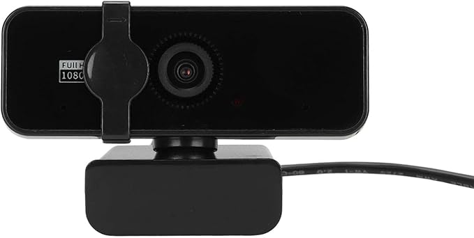 1080P HD USB Webcam with 360° Rotation Inbuilt Mic and Camera Cover for Privacy Protection Plug and Play for Wide Applications