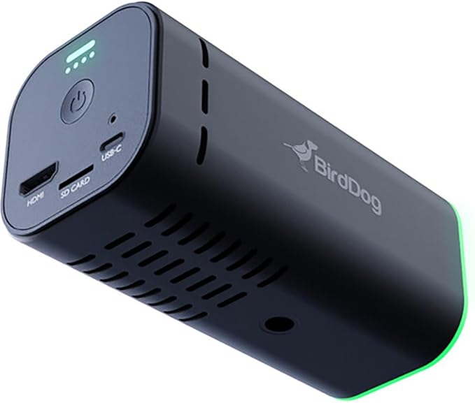 BirdDog Maki Live 8.2MP 4K UltraHD NDI|HX3 Battery Powered Live Streaming 3X Box Camera Black