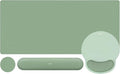 MOSISO Wrist Rest for Keyboard Mouse Pad Set Large Gaming Deskpad&ampCircle Curved Mousepad&ampKeyboard Wrist Rest&ampCoaster Ergonomic Non-Slip Mousepad&ampEasy Typing Pad with Silicone Lining