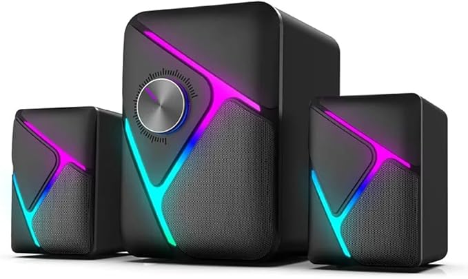 JSEIAJB Computer Audio Subwoofer Esports Gaming Wired Desktop Console Speaker for PC Theater TV