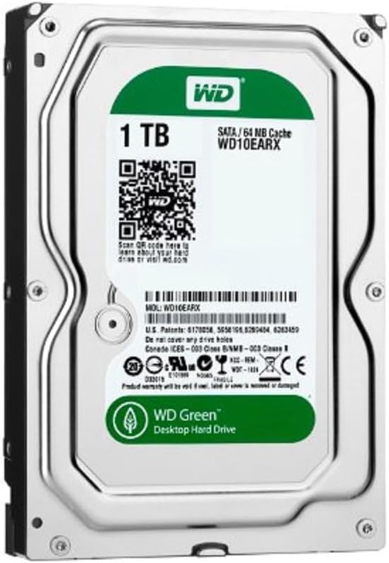 WD Green 1 TB Desktop Hard Drive: 3.5 Inch SATA III 64 MB Cache - WD10EARX