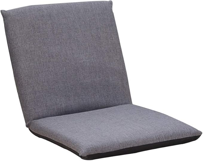 Floor Chair Floor ChairFolding Meditation Chair Adjustable Backrest Padded Gaming Chair Floor Seating with Removable Washable Cover for Bedroom Balcony Colour (Color : Brown) Grey