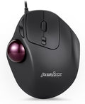 Perixx Perimice-517 Wired Trackball USB Mouse 7 Button Design Build-in 1.34 Inch Trackball with Pointing Feature