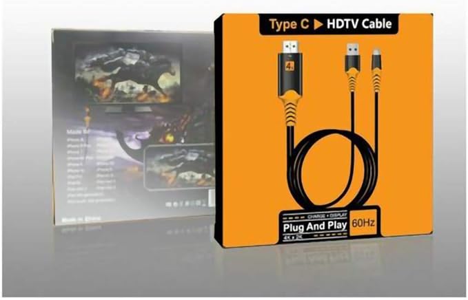 PRO USB Type-C HDMI Compatible with Motorola Razr 40 at 8k/4k Plus Power 6ft/1.8M Cable:Full 4k 2160p@60Hz/8k 7680x4320@30Hz Thunderbolt 3/4