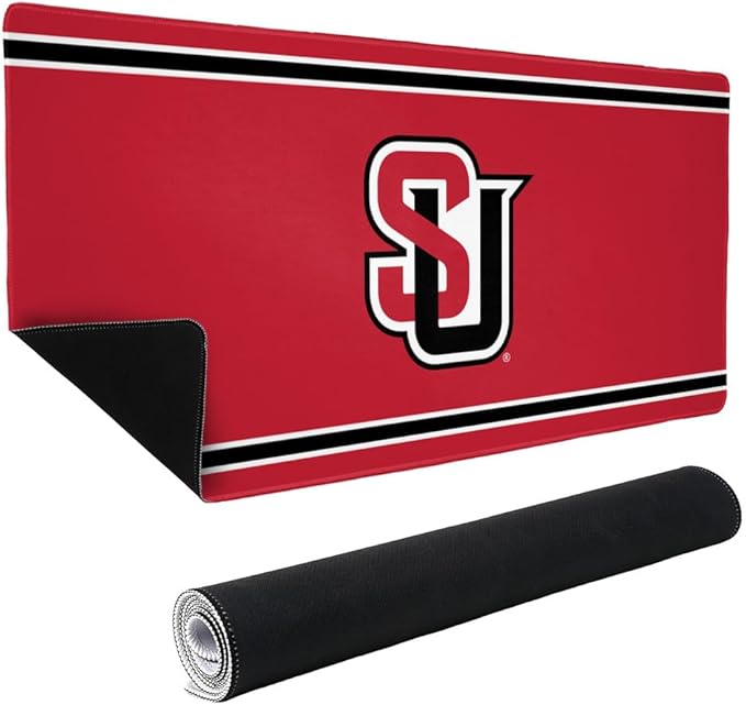 Seattle Redhawks Primary Logo Stripes Large Gaming Mouse Pad Desk Mat with Stitched Edges Non-Slip Base for Gamer Home and Office 31.5 x 15.7