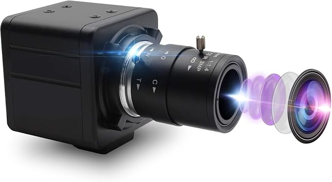 2MP USB Camera with 2.8-12mm Varifocal Lens 1080P 60fps Camera 4X Zoom Webcam for PC Laptop Windows Linux MAC Android
