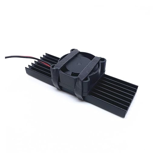 M.2 Hard Disk Radiator with Cooling Fan Thermal pad 70x22x6MM Laptop Hard Disk Aluminum fins 512 (Color : Black)