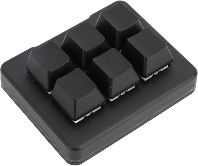ciciglow 6-Key Gaming Keyboard USB 2.4G RGB Wired Mechanical Keyboard with Macro Programming Mini Portable OneHanded Blue Switch