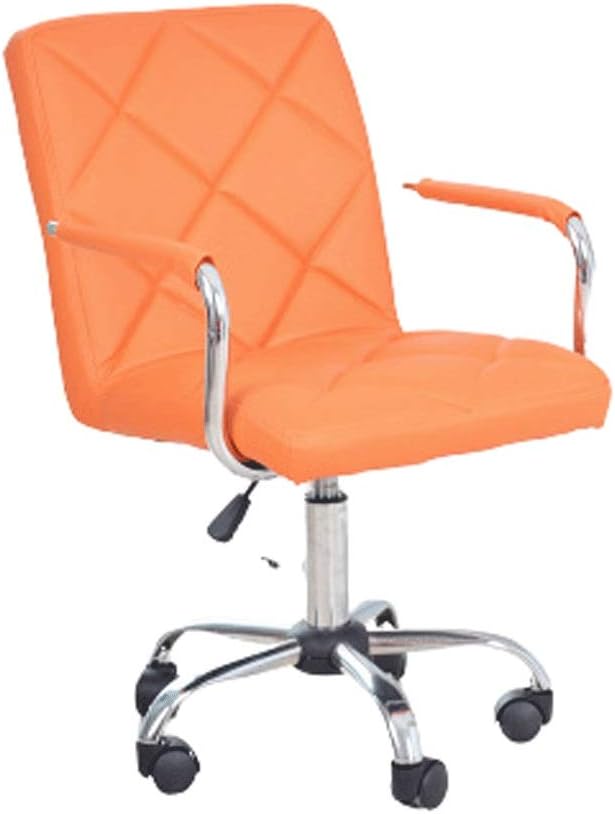 YYDS Chair Lovely Bedroom Gaming Chair Computer Office Chair with Steel Feet Ergonomic Home Rotatable Desk Chair for Live Broadcast Ergonomically (Size : Orange)