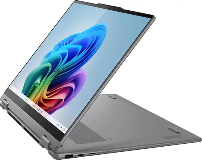 Lenovo Yoga 7i 2-in-1 Copilot+ PC 16 2K Touchscreen Laptop Intel Core Ultra 5 226V 16GB LPDDR5X RAM 512GB SSD Backlit KB Wi-Fi7 Webcam Fingerprint Windows 11 Luna Grey w/USB Hub W/GaLiMu