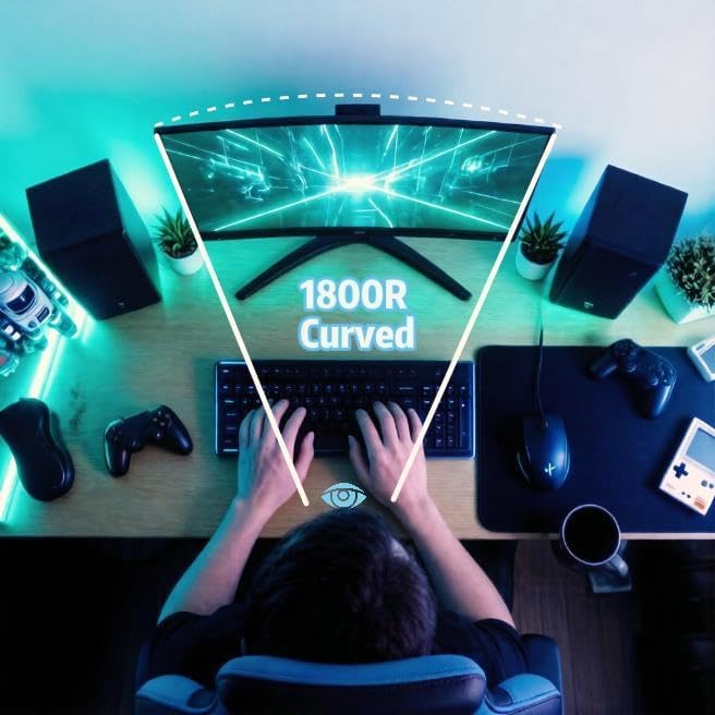 ZZA 27 Inch Curved 280Hz Gaming Monitor 1800R Curved Computer Gaming Monitor FHD 1080P 4000:1 120% sRGB 1Ms GTG|FreeSync|HDR|Low Blue Light|HDMI DP| VESA Support 100x100mm(No Speakers)