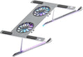 TEHAUX Laptop Stand Cooling Pad for Laptop Led Fan Quiet Gaming Adjustment Aluminum Alloy Stand