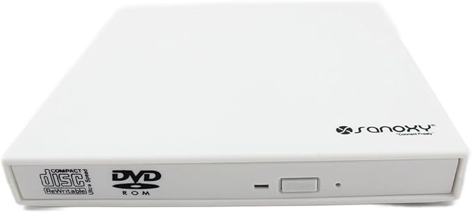 SANOXY Slim USB 2.0 External Portable USB Combo DRIVE-USB2-CDDVD Combo (White)