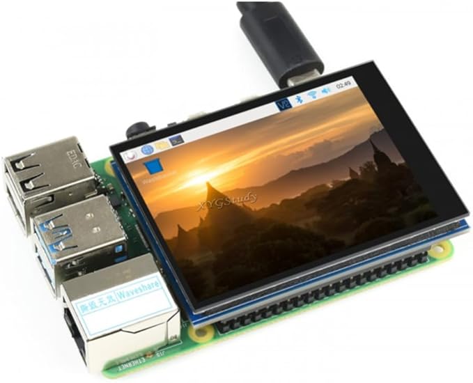 2.8inch IPS 480×640 Display LCD DPI Interface Capacitive Touch Screen Fully Laminated Toughened Glass Cover for Raspberry Pi 4B/3B+/3B/2B/Zero/Zero W WH Raspbian Kali