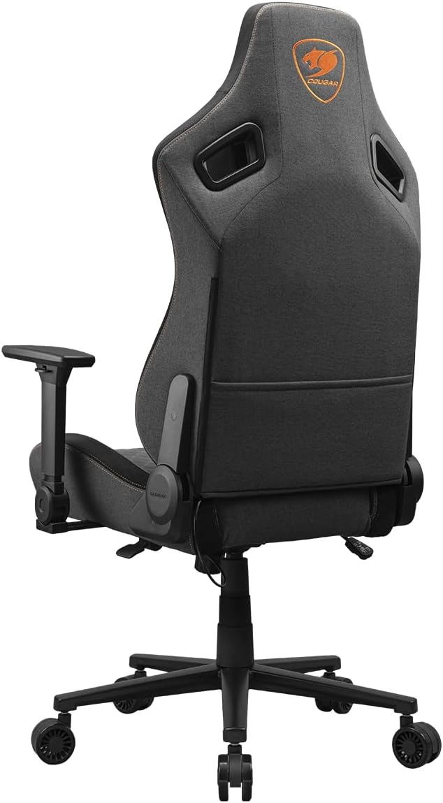 COUGAR Defender Ergonomic Office/Gaming Chair Adjustable Height and Tilt 155° Recline 4D Folding Armrests Imitation Linen Upholstery Capacity 120 kg Grey F