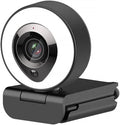 Mikikit 4k Auto-Focusing USB Webcam with Mic HD Computer Camera with Fill Light for Live Streaming and Video Calls Compatible with Laptop and Desktop