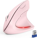 TECKNET Ergonomic Mouse Wireless Bluetooth Vertical Mouse 4800 DPI Optical Tracking 6 Adjustable DPI Quiet Clicks 2.4GHz with USB A Receiver 12 Months Battery 6 Buttons Wide Compatibility