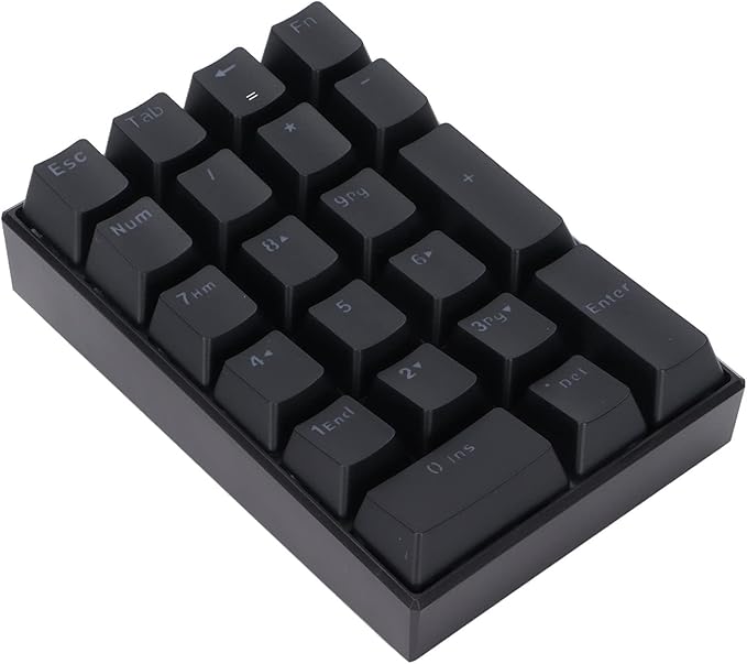 YOUTHINK Wired Gaming Keyboard Backlit Mechanical Keyboard 21 Keys LED for Computer Users ABS Black (Red Switch)