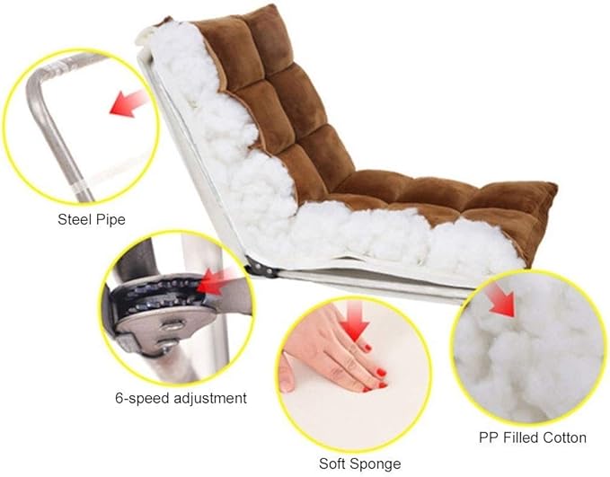 Adjustable Backrest Floor Sofa Chair Seat Cushion for Meditation Reading Watching Video-Gaming - Folding Bed Backrest Chair Recliner