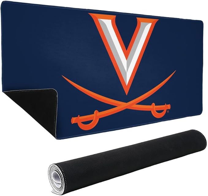 University of Virginia Cavaliers Logo Large Gaming Mouse Pad Desk Mat with Stitched Edges Non-Slip Base for Gamer Home and Office 31.5 x 15.7
