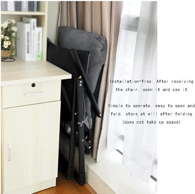 Office Chair Gaming Chair Recline Office Chair Foldable Lightweight Study Chair with Lumbar Pillow Computer Chair(Size:One SizeColor:A)
