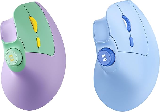 seenda Ergonomic Mouse Rechargeable USB+Dual Bluetooth MOU-302 Vertical Wireless Mouse with Volume Knob Quiet Clicks Multi-Device Cordless Mice Compatible for Windows PC Laptop Mac OS