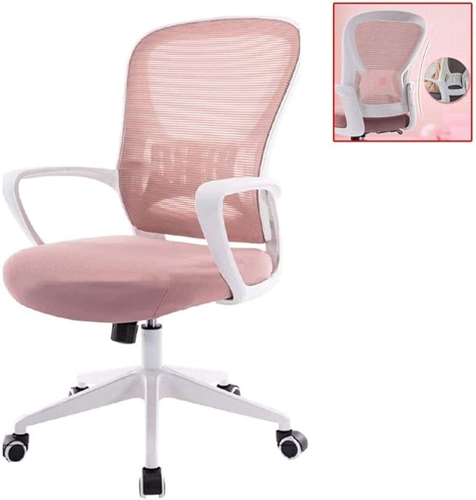 Office Chair Gaming Chair Computer Chair Nylon Mesh Five-Star Feet Mesh Chair Ergonomic Adjustable Office Chair Gaming Chairs for Office Staff ChairComfortable Lumbar Support