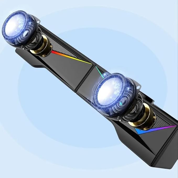 RGB Desktop Subwoofer Computer Speakers Separable Music Audio Wired PC Loudspeaker Stereo Surround