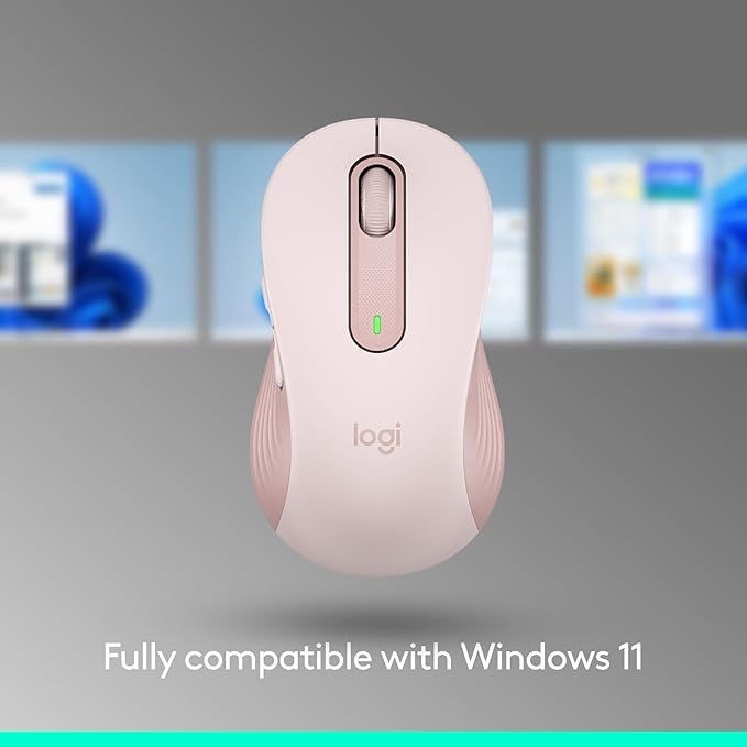 Logitech Signature M650 Wireless Mouse - for Small to Medium Sized Hands 2-Year Battery Silent Clicks Customizable Side Buttons Bluetooth for PC/Mac/Multi-Device/Chromebook - Rose