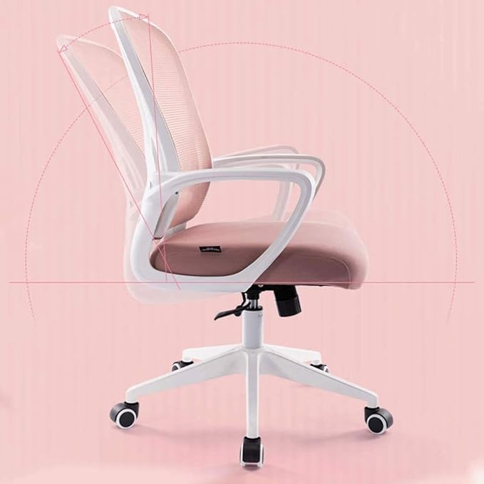 Office Chair Gaming Chair Computer Chair Nylon Mesh Five-Star Feet Mesh Chair Ergonomic Adjustable Office Chair Gaming Chairs for Office Staff ChairComfortable Lumbar Support