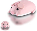 elec Space Cute Pig Design Wireless Mouse Dual Mode Bluetooth &amp USB Mouse Silent Operation Ergonomic Perfect for Laptops &amp PCs Ideal Gift for Animal Lovers and Family (Pink)