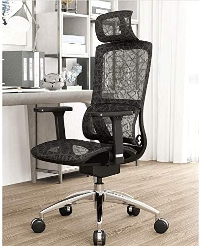 YYDS Chair Mesh Gaming Chair High-Back Executive Ergonomic Swivel Chair with Rotating Lifting Armrest and 2D Headrest Office Chair Ergonomically (Color : Grey)