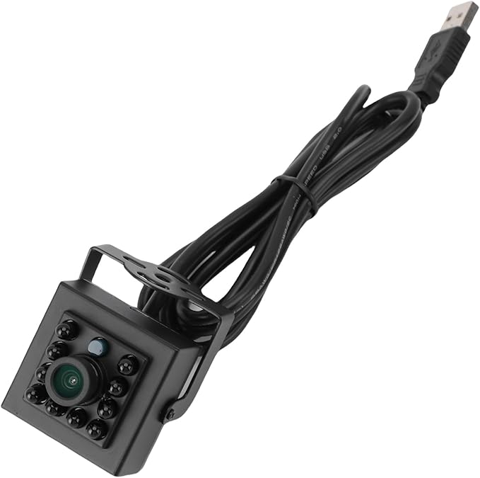 CCYLEZ UVC Plug and Play Webcam with Auto Low Light &amp Manual Exposure USB Computer Camera OTG Compatible Metal Aluminum Webcam with Brightness Control (5MP)