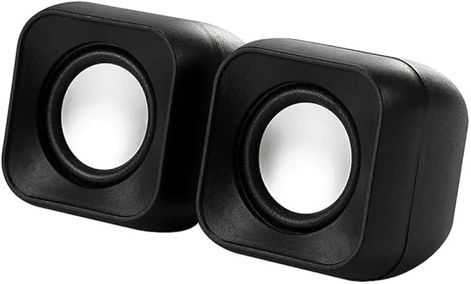 2 PCS Laptop Desktop Computer Mini Audio Wired Speaker Multimedia Subwoofer