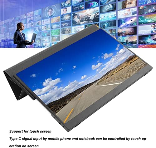 KIMISS 17.3in Portable Monitor Monitor Type C Monitor for Mobile Phone Computer Electronic Sports Expansion Screen PM 1731M 100‑240V