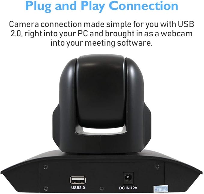 HuddleCamHD USB Conference Cameras with PTZ Control - Webcams for Zoom Video Conferencing (3X w/Audio White)